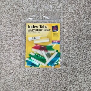 Avery Index Tabs with Printable Inserts, Self-Adhesive,‎ Label Dividers